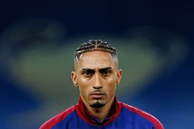 Raphinha playing for Barcelona