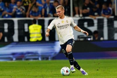 Franco Mastantuono playing for Real Madrid