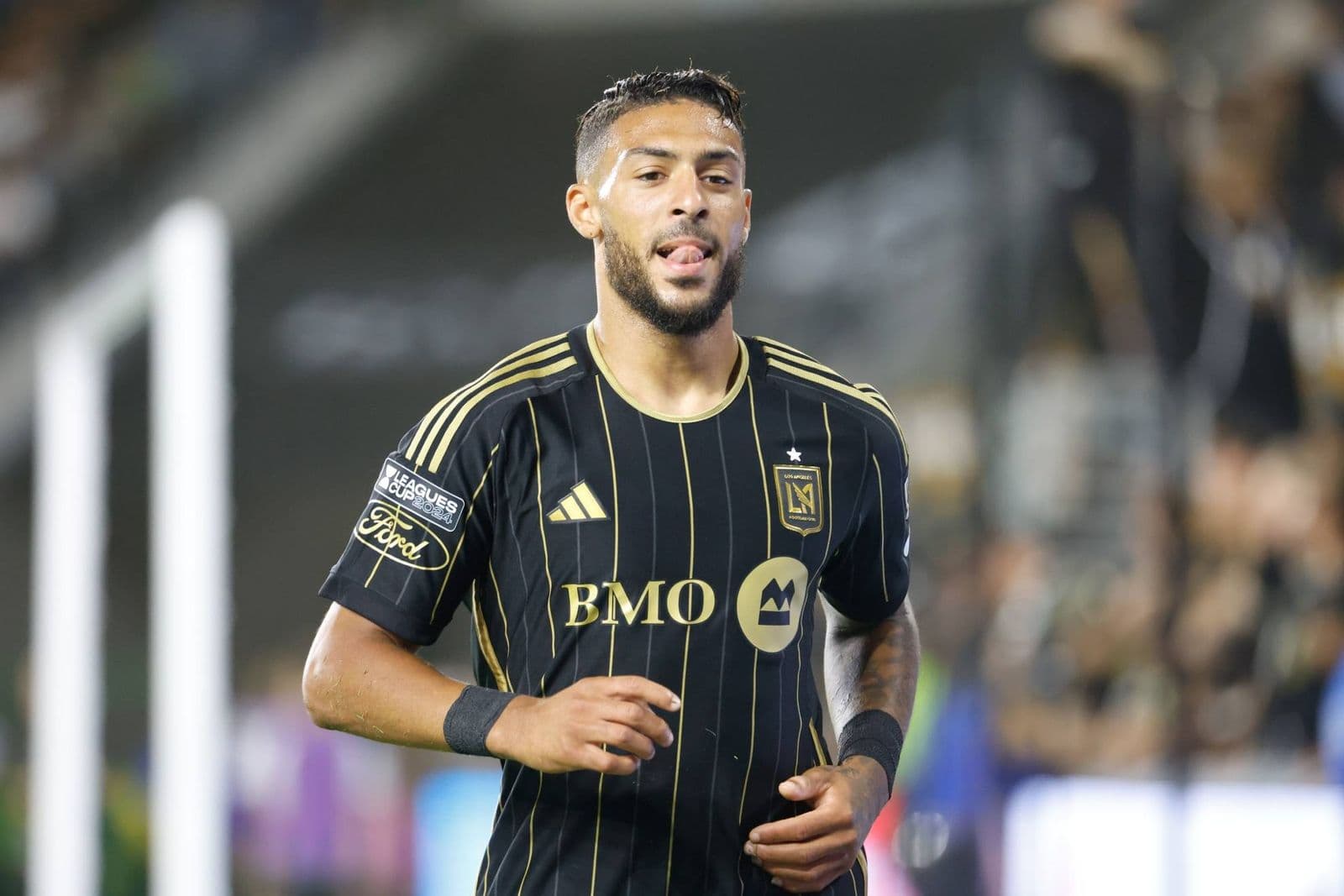 Denis Bouanga playing for LAFC in Major League Soccer