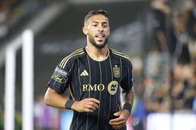 Denis Bouanga playing for LAFC in Major League Soccer