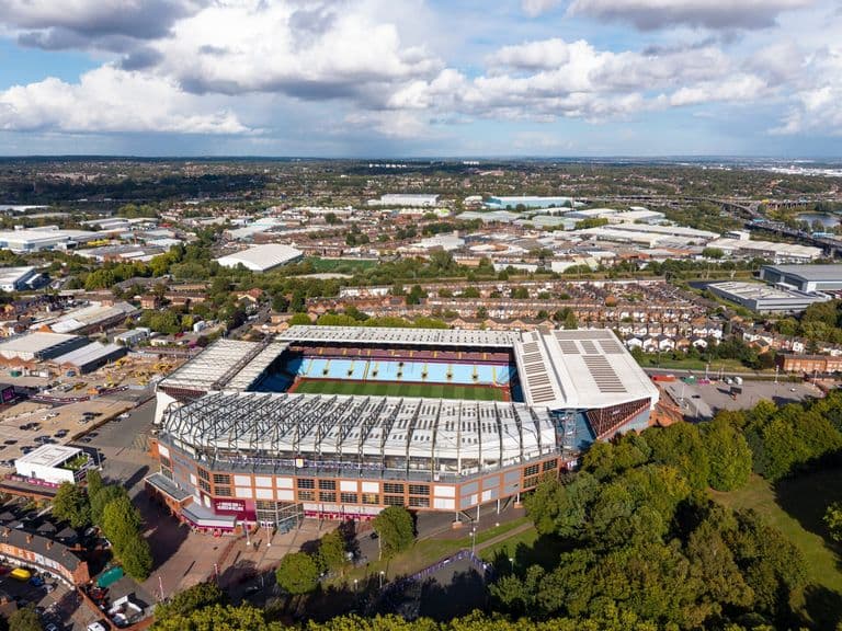 Aston Villa's Villa Park stadium where Morgan Rogers plies his trade