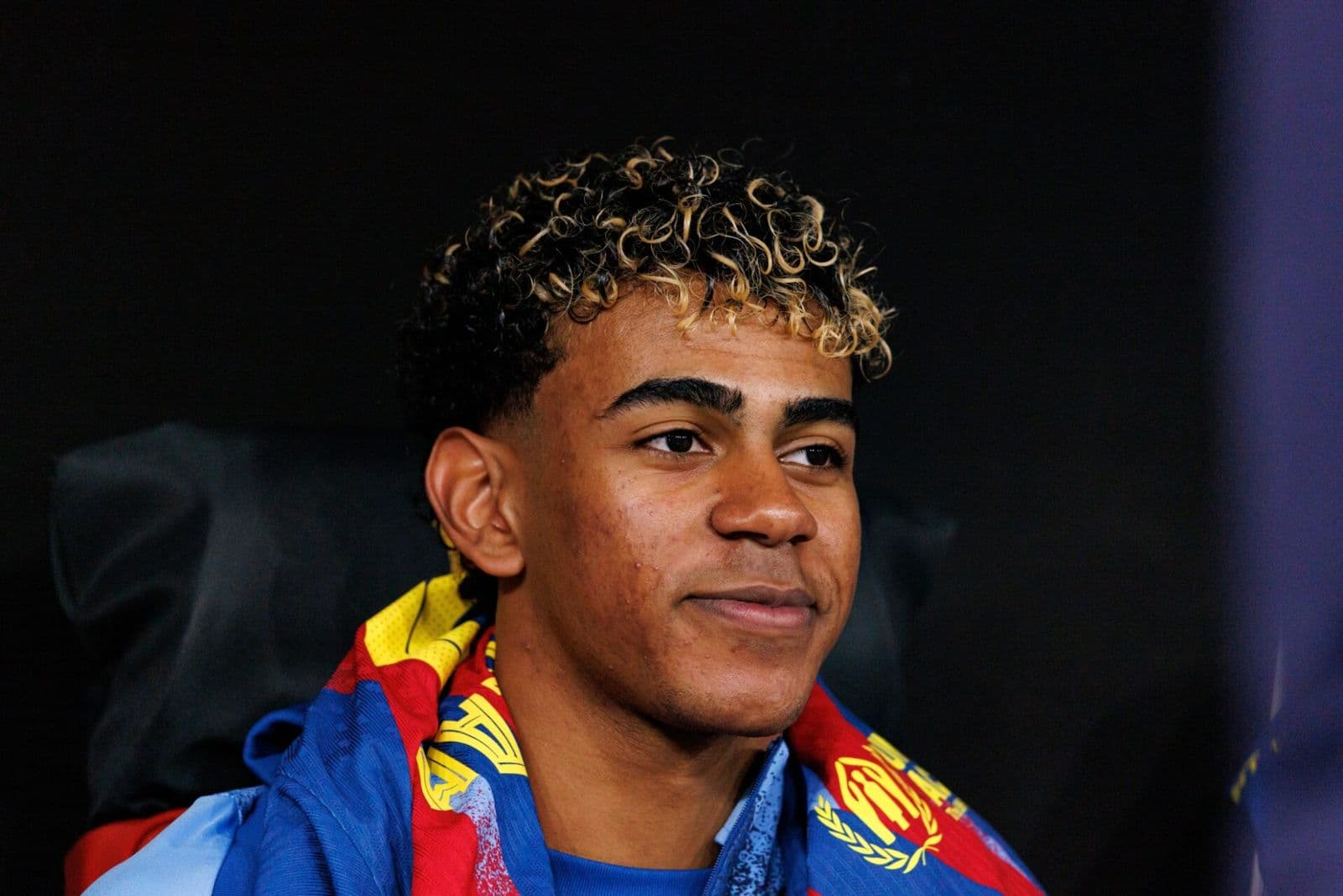 Lamine Yamal playing for FC Barcelona