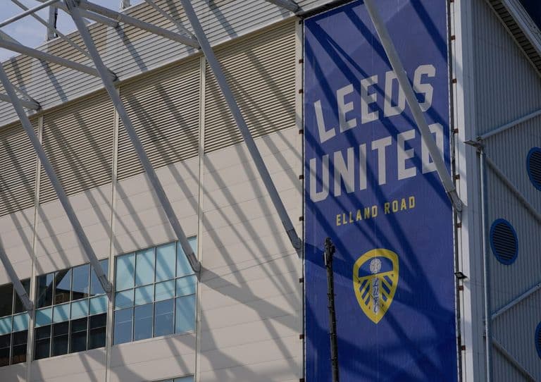 Leeds United's stadium Elland Road exterior facade