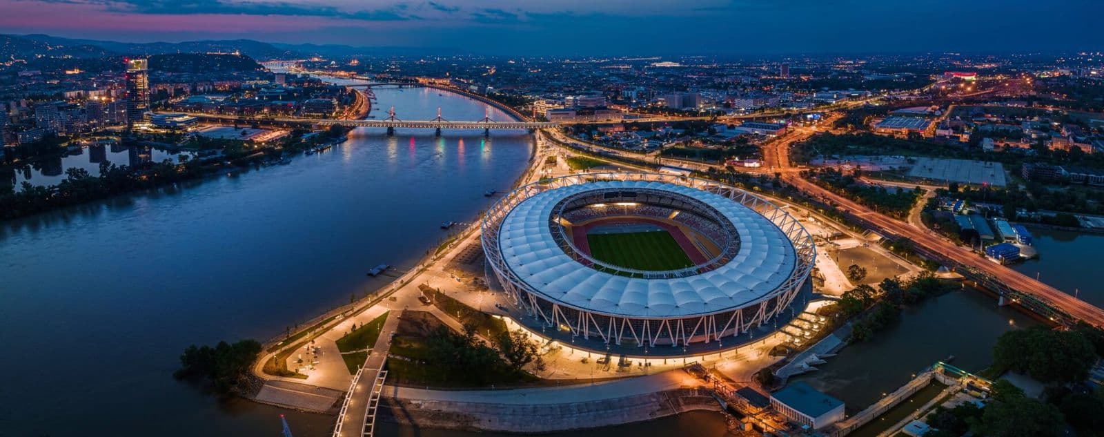 Puskas Arena in Budapest from above
