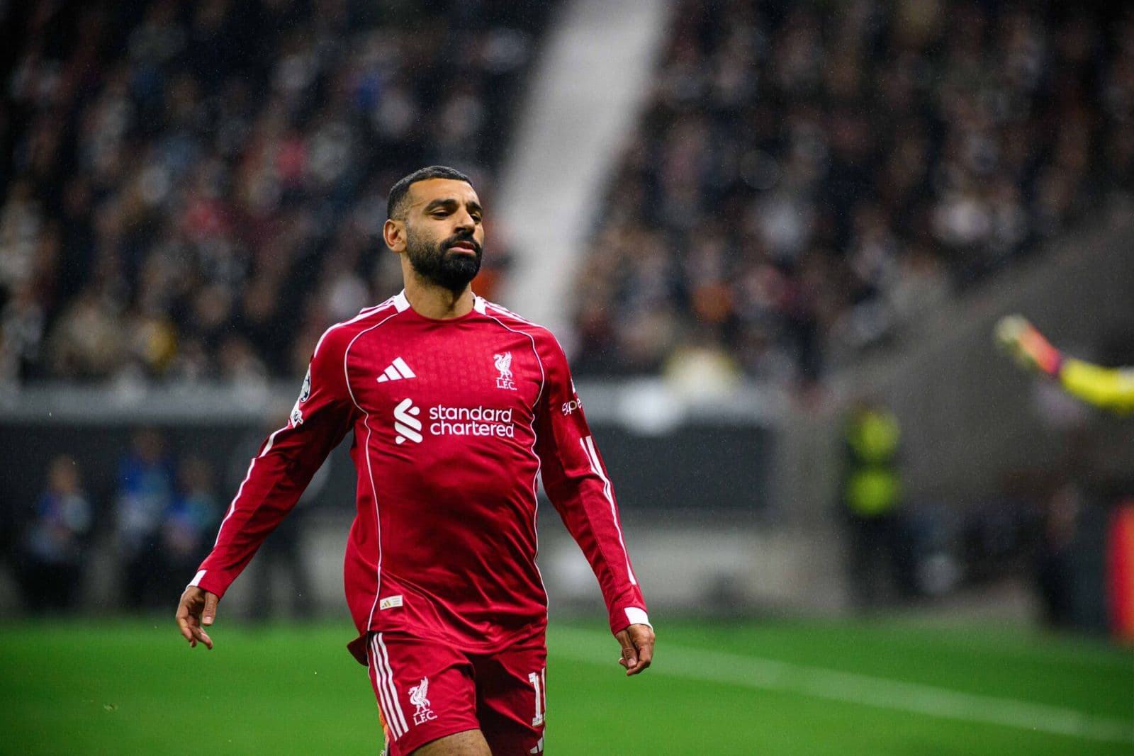 Mo Salah playing for Liverpool