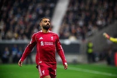 Mo Salah playing for Liverpool