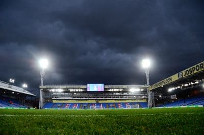 Crystal Palace's Selhurst Park at night