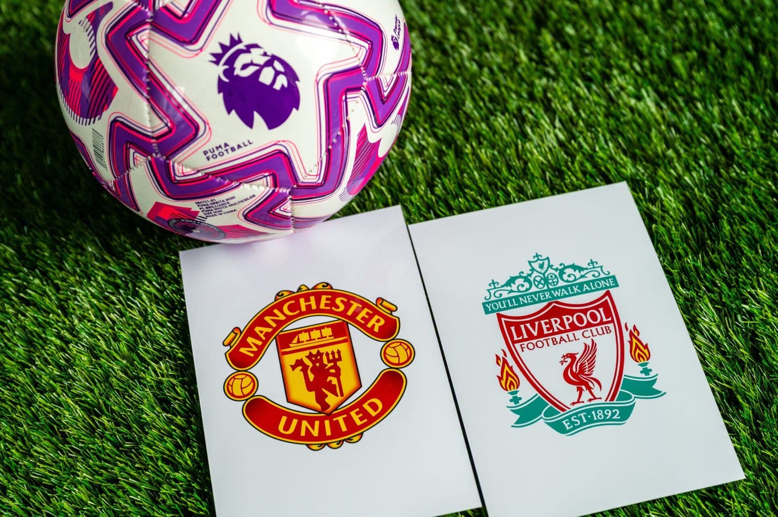 Manchester United and Liverpool logos Premier League