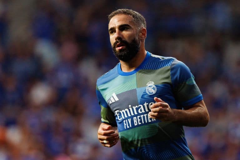 Dani Carvajal playing for Real Madrid