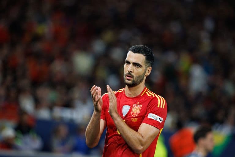 Mikel Merino playing for Spain national team