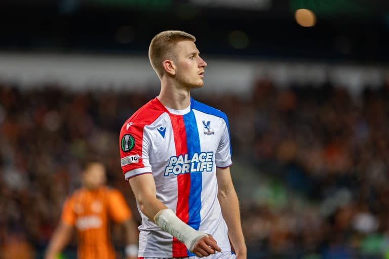 Adam Wharton playing for Crystal Palace